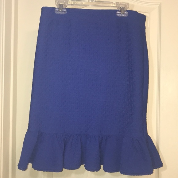 EUC Anthropologie Brand Postmark Blue Skirt - Picture 2 of 3